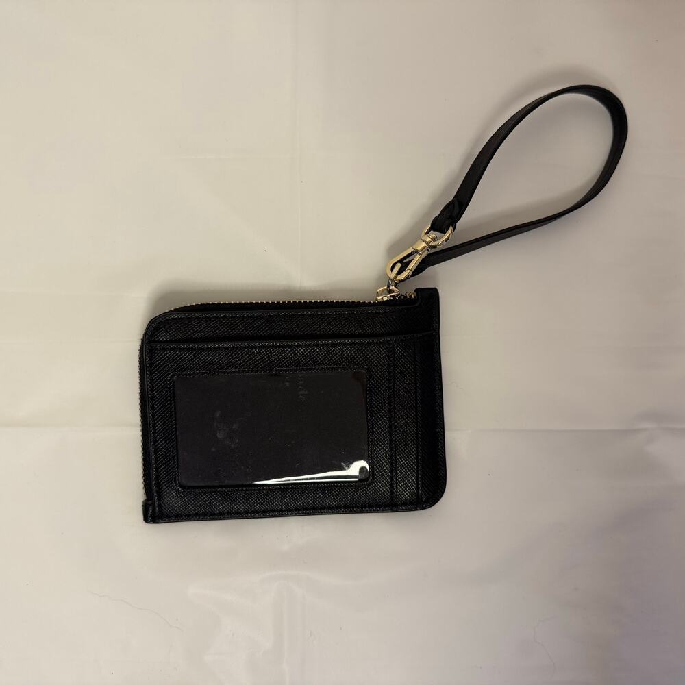 Kate Spade Black Leather Wristlet Card Holder Wallet - Picture 2 of 8